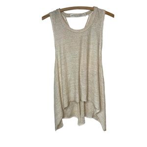 Saltwater luxe gold knit tank open back medium